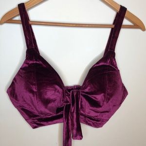 Purple Velvet Bralette and Shorts
